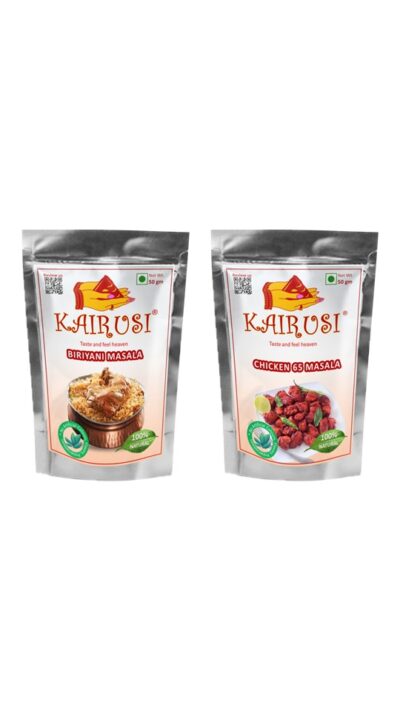 Kairusi Combo pack Biryani Masala and Chicken 65 Masala (50gm X 2)