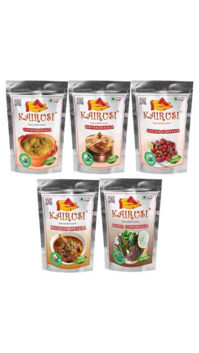 Compo pack Mutton Masala, Chicken Masala, Biryani Masala, Chicken 65 Masala and Pepper Curry Masala