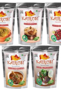 Compo pack Mutton Masala, Chicken Masala, Biryani Masala, Chicken 65 Masala and Pepper Curry Masala 50gm Front MNA050C5