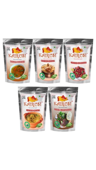 Compo pack Rasam Powder, Chicken Masala, Biryani Masala, Chicken 65 Masala and Pepper Curry Masala