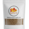 Kairusi brand whole cumin seeds in a rustic bowl for cooking